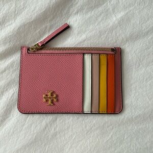 Tory Burch Kira Slim Colorblock Card Case wallet